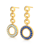 Sapphire Orbit Dangle Earrings