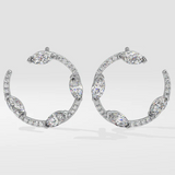 Radiance Marquise Spaced Front Hoops