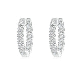 Endless Brilliance Prong-Set Diamond Hoop Earrings