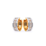 Elegant Channel-Set Diamond Hoop Earrings