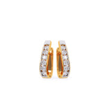 Duo Radiance Two-Tone Diamond Hoop Earrings