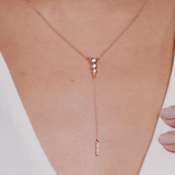 Celestial Cascade Diamond Lariat Necklace
