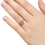 Floral Halo Solitiare Ring