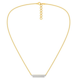 Sleek Pleat Diamond Necklace